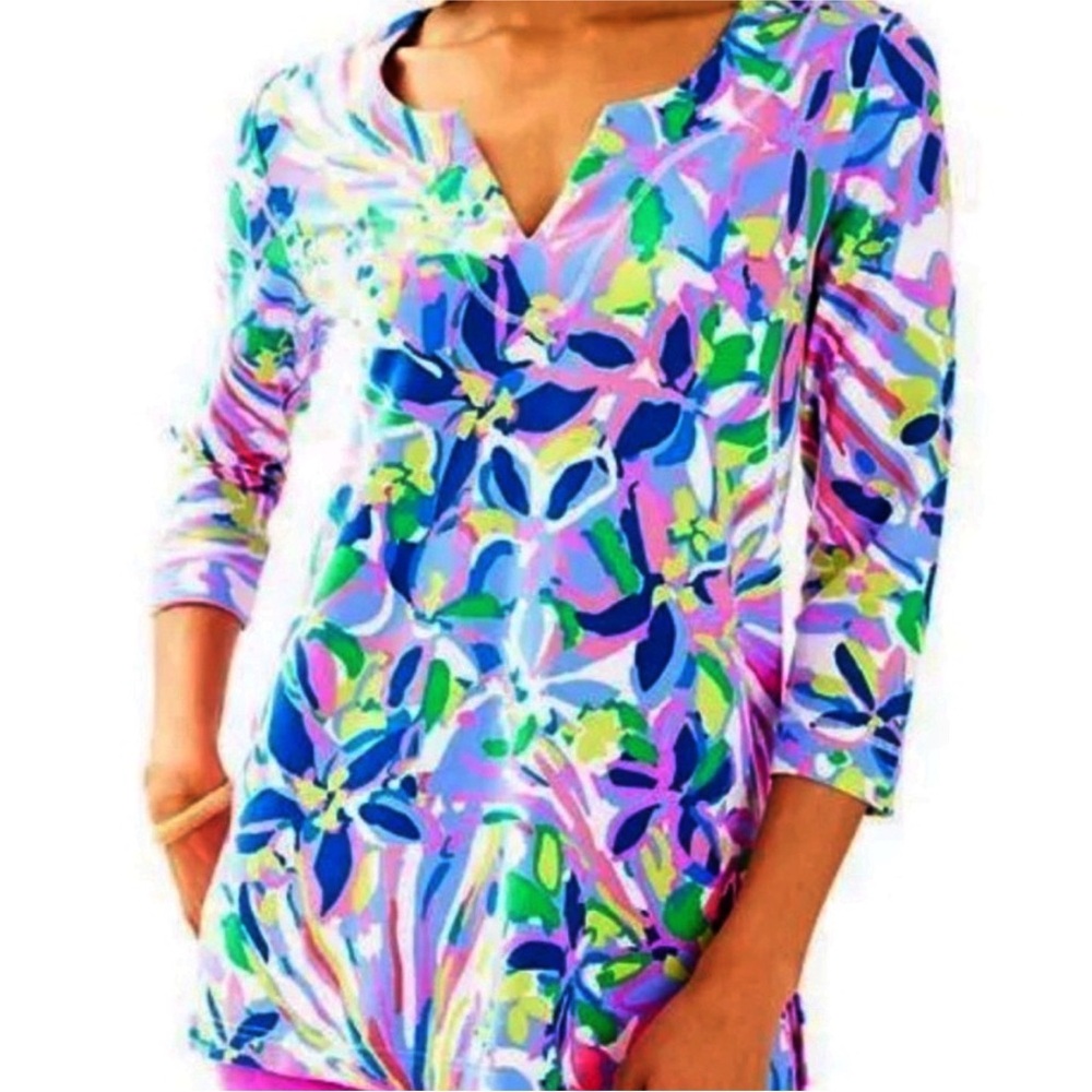 Lilly Pulitzer Justina Tunic Top Havin A Blast XS